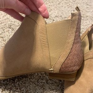 Tan ankle booties